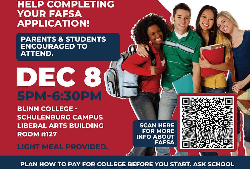 Free Application for Federal Student Aid (FAFSA®) Night Provided by Blinn College and ACCSS to Students Enrolled in ACCSS Partner Schools