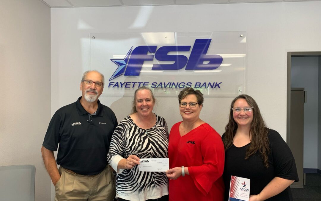 Fayette Savings Bank Makes Donation to ACCSS Program