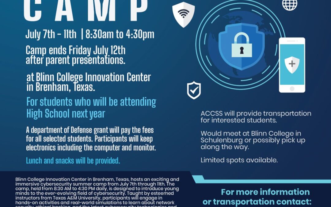 Blinn College Offers Cybersecurity Camp